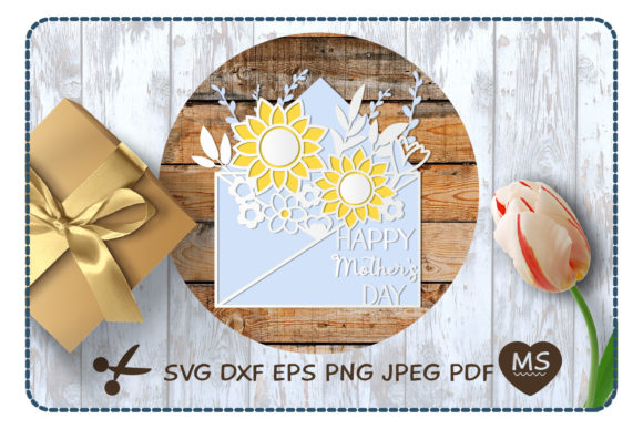 3D Happy Mother's Day Flower Envelope Guide