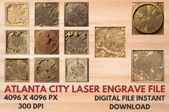 Atlanta City Laser Engrave File: A Creative Resource for Custom Design Projects