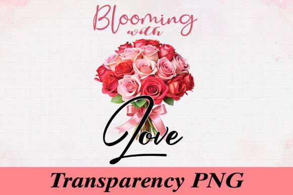 Blossoming Love Roses - PNG: A Versatile Digital Design for Creative Projects