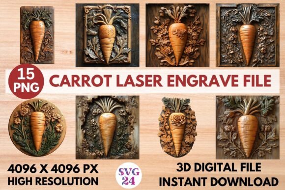 Carrot Laser Engrave File: A Versatile Design for Creative Projects