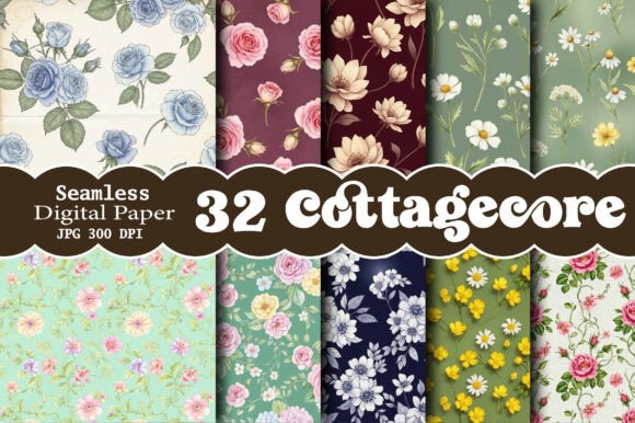 Cottagecore Floral Seamless Papers