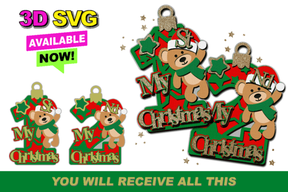 Crafting Milestones: A Guide to My First and Second Christmas Ornament 3D SVG Designs