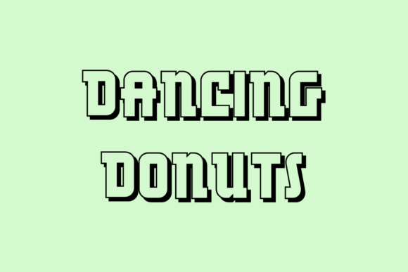 Dancing Donuts: Bold 3D Display Font for Design