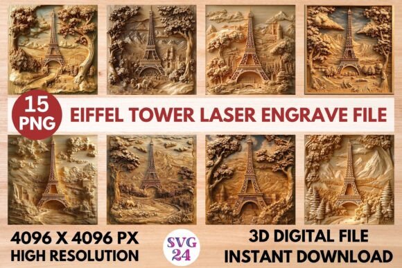 Eiffel Tower Laser Engrave File: A Versatile Design for Creative Projects
