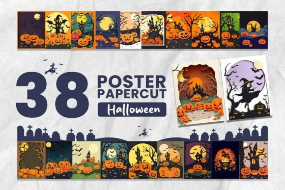 Elevate Your Seasonal Decor with the Papercut Halloween Poster Mega Bundle
