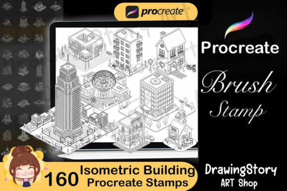 Elevating Digital Architecture: The Strategic Value of 160 Procreate Isometric Buildings Stamps for Modern Creators