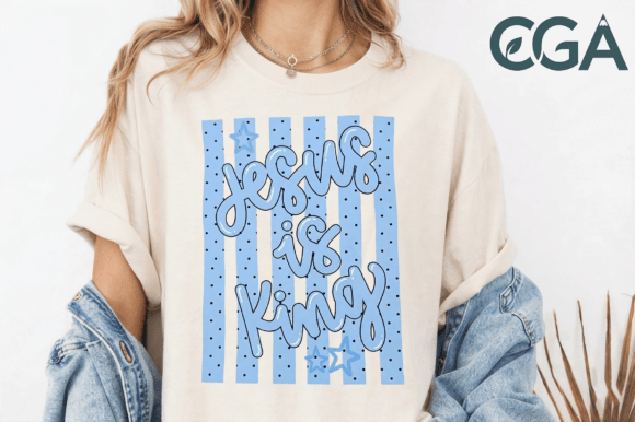 Elevating Modern Christian Expression with the Jesus is King PNG Design