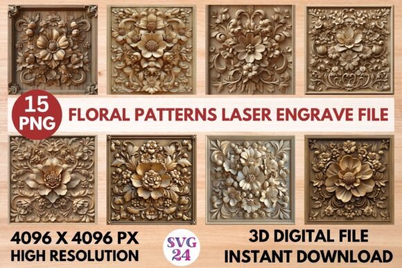 Floral Patterns Laser Engrave File: A Versatile Design for Creative Projects