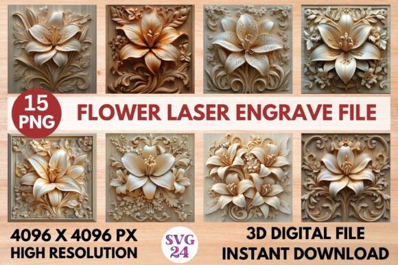 Flower Laser Engrave File