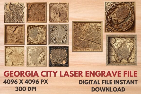 Georgia City Laser Engrave File