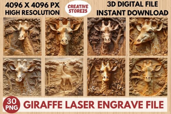Giraffe Laser Engrave File: A Versatile Design for Precision Crafting
