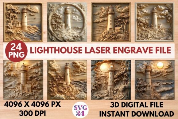 Lighthouse Laser Engrave File: A Versatile Digital Design for Creative Projects