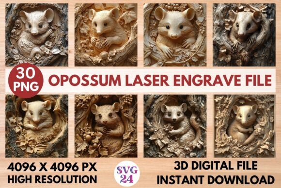 Opossum Laser Engrave File