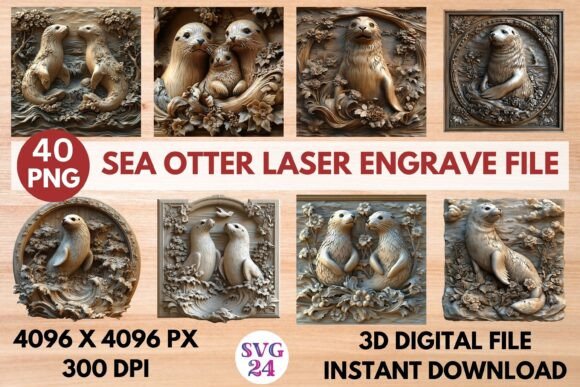 Sea Otter Laser Engrave File