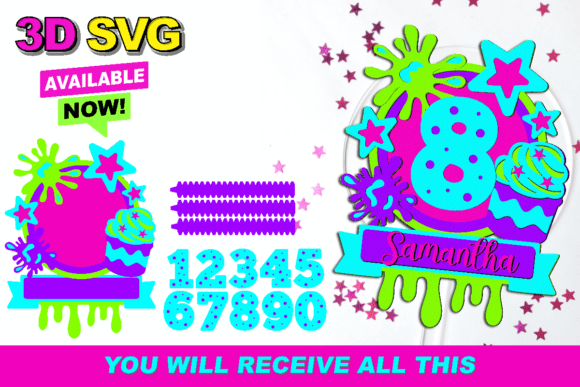 Shaker Cake Topper SVG Slime: 3D Design Guide