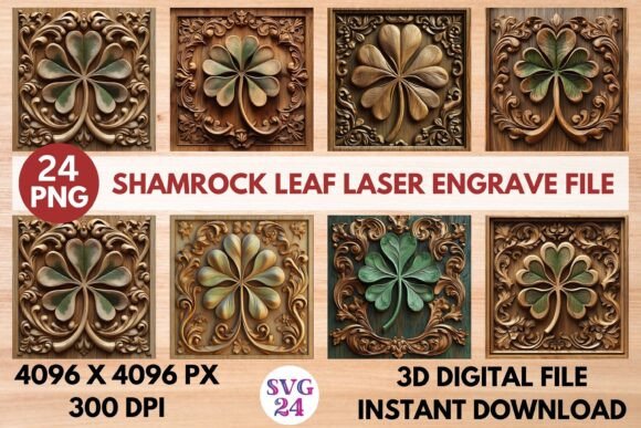 Shamrock Leaf Laser Engrave File: A Versatile Design for Creative Projects