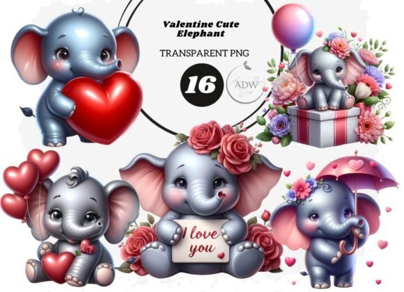 Valentine Cute Elephant