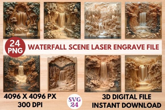 Waterfall Scene Laser Engrave File: A Versatile Tool for Creative Projects