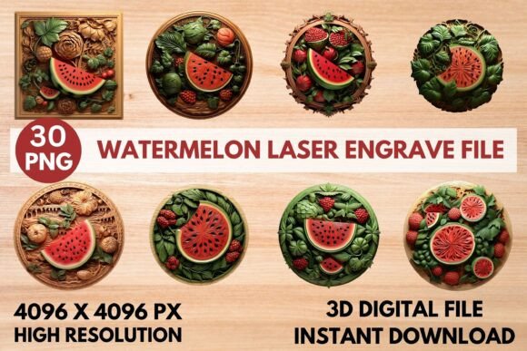 Watermelon Laser Engrave File